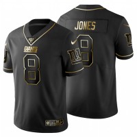 New York New York Giants #8 Daniel Jones Men's Nike Black Golden Limited NFL 100 Jersey