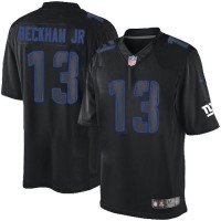Nike New York Giants #13 Odell Beckham Jr Black Men's Stitched NFL Impact Limited Jersey