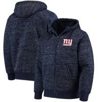 Men's New York New York Giants G-III Sports by Carl Banks Heathered Navy Discovery Sherpa Full-Zip Jacket