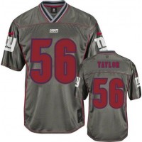 Nike New York Giants #56 Lawrence Taylor Grey Men's Stitched NFL Elite Vapor Jersey