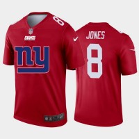 New York New York Giants #8 Daniel Jones Red Men's Nike Big Team Logo Vapor Limited NFL Jersey