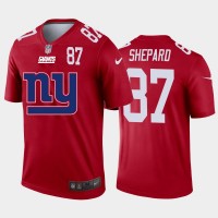 New York New York Giants #87 Sterling Shepard Red Men's Nike Big Team Logo Player Vapor Limited NFL Jersey