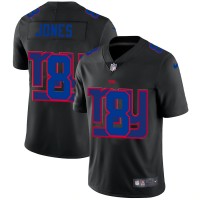 New York New York Giants #8 Daniel Jones Men's Nike Team Logo Dual Overlap Limited NFL Jersey Black