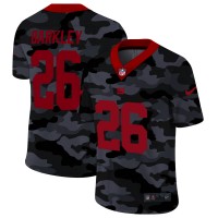 New York New York Giants #26 Saquon Barkley Men's Nike 2020 Black CAMO Red Vapor Untouchable Limited Stitched NFL Jersey