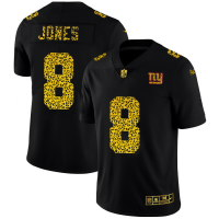 New York New York Giants #8 Daniel Jones Men's Nike Leopard Print Fashion Vapor Limited NFL Jersey Black