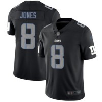 Nike New York Giants #8 Daniel Jones Black Men's Stitched NFL Limited Rush Impact Jersey