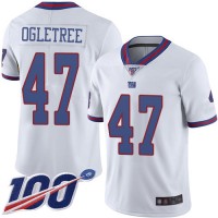 Nike New York Giants #47 Alec Ogletree White Men's Stitched NFL Limited Rush 100th Season Jersey