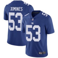 Nike New York Giants #53 Oshane Ximines Royal Blue Team Color Men's Stitched NFL Vapor Untouchable Limited Jersey