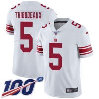 Nike New York Giants #5 Kayvon Thibodeaux White Men's Stitched NFL 100th Season Vapor Limited Jersey