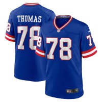 New York New York Giants #78 Andrew Thomas Royal Nike Men's Classic Retired Player Game Jersey