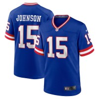 New York New York Giants #15 Collin Johnson Royal Nike Men's Classic Retired Player Game Jersey