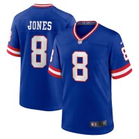 New York New York Giants #8 Daniel Jones Royal Nike Men's Classic Retired Player Game Jersey