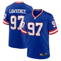 New York New York Giants #97 Dexter Lawrence Royal Nike Men's Classic Retired Player Game Jersey