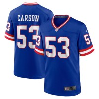 New York New York Giants #53 Harry Carson Royal Nike Men's Classic Retired Player Game Jersey