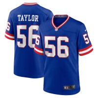 New York New York Giants #56 Lawrence Taylor Royal Nike Men's Classic Retired Player Game Jersey