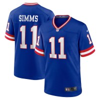 New York New York Giants #11 Phil Simms Royal Nike Men's Classic Retired Player Game Jersey