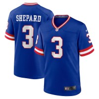 New York New York Giants #3 Sterling Shepard Royal Nike Men's Classic Retired Player Game Jersey
