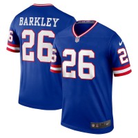 New York New York Giants #26 Saquon Barkley Nike Men's Royal Classic Player Legend Jersey