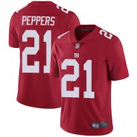 Nike New York Giants #21 Jabrill Peppers Red Alternate Men's Stitched NFL Vapor Untouchable Limited Jersey