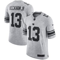 Nike New York Giants #13 Odell Beckham Jr Gray Men's Stitched NFL Limited Gridiron Gray II Jersey
