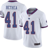 Nike New York Giants #41 Antoine Bethea White Men's Stitched NFL Limited Rush Jersey