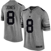 Nike New York Giants #8 Daniel Jones Gray Men's Stitched NFL Limited Gridiron Gray Jersey