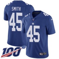 Nike New York Giants #45 Jaylon Smith Royal Blue Team Color Men's Stitched NFL 100th Season Vapor Untouchable Limited Jersey