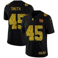 New York New York Giants #45 Jaylon Smith Men's Nike Leopard Print Fashion Vapor Limited NFL Jersey Black