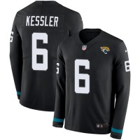 Nike Jacksonville Jaguars #6 Cody Kessler Black Team Color Men's Stitched NFL Limited Therma Long Sleeve Jersey