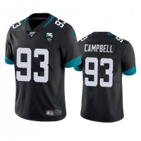 Nike Jacksonville Jaguars #93 Calais Campbell Black 25th Anniversary Vapor Limited Stitched NFL 100th Season Jersey