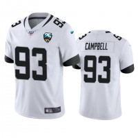 Nike Jacksonville Jaguars #93 Calais Campbell White 25th Anniversary Vapor Limited Stitched NFL 100th Season Jersey