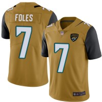 Nike Jacksonville Jaguars #7 Nick Foles Gold Men's Stitched NFL Limited Rush Jersey