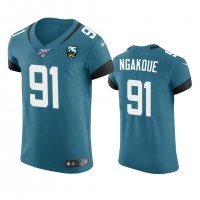 Jacksonville Jacksonville Jaguars #91 Yannick Ngakoue Teal 25th Season Vapor Elite Stitched NFL Jersey