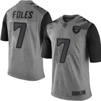 Nike Jacksonville Jaguars #7 Nick Foles Gray Men's Stitched NFL Limited Gridiron Gray Jersey