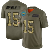 Jacksonville Jacksonville Jaguars #15 Gardner Minshew II Men's Nike 2019 Olive Camo Salute To Service Limited NFL Jersey