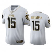 Jacksonville Jacksonville Jaguars #15 Gardner Minshew II Men's Nike White Golden Edition Vapor Limited NFL 100 Jersey