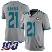 Nike Jacksonville Jaguars #21 C.J. Henderson Silver Men's Stitched NFL Limited Inverted Legend 100th Season Jersey