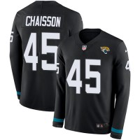 Nike Jacksonville Jaguars #45 K'Lavon Chaisson Black Team Color Men's Stitched NFL Limited Therma Long Sleeve Jersey