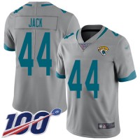 Nike Jacksonville Jaguars #44 Myles Jack Silver Men's Stitched NFL Limited Inverted Legend 100th Season Jersey
