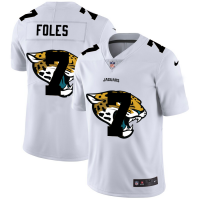 Jacksonville Jacksonville Jaguars #7 Nick Foles White Men's Nike Team Logo Dual Overlap Limited NFL Jersey