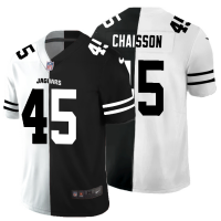 Jacksonville Jacksonville Jaguars #45 K'Lavon Chaisson Men's Black V White Peace Split Nike Vapor Untouchable Limited NFL Jersey
