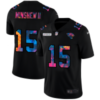 Jacksonville Jacksonville Jaguars #15 Gardner Minshew II Men's Nike Multi-Color Black 2020 NFL Crucial Catch Vapor Untouchable Limited Jersey