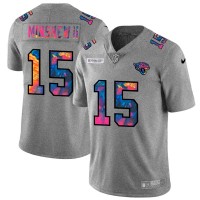 Jacksonville Jacksonville Jaguars #15 Gardner Minshew II Men's Nike Multi-Color 2020 NFL Crucial Catch NFL Jersey Greyheather