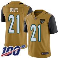Nike Jacksonville Jaguars #21 A.J. Bouye Gold Men's Stitched NFL Limited Rush 100th Season Jersey