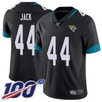 Nike Jacksonville Jaguars #44 Myles Jack Black Team Color Men's Stitched NFL 100th Season Vapor Limited Jersey
