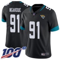 Nike Jacksonville Jaguars #91 Yannick Ngakoue Black Team Color Men's Stitched NFL 100th Season Vapor Limited Jersey