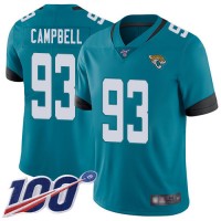 Nike Jacksonville Jaguars #93 Calais Campbell Teal Green Alternate Men's Stitched NFL 100th Season Vapor Limited Jersey
