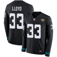 Nike Jacksonville Jaguars #33 Devin Lloyd Black Team Color Men's Stitched NFL Limited Therma Long Sleeve Jersey