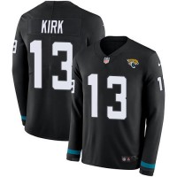 Nike Jacksonville Jaguars #13 Christian Kirk Black Team Color Men's Stitched NFL Limited Therma Long Sleeve Jersey