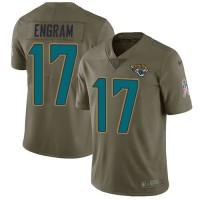 Nike Jacksonville Jaguars #17 Evan Engram Olive Men's Stitched NFL Limited 2017 Salute To Service Jersey